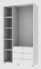Розпашна Шафа для одягу Doros Гелар Білий 3 ДСП 116,2х49,5х203,4 (42001021) 42001021 фото 2
