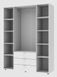 Розпашна Шафа для одягу Doros Гелар Білий 4 ДСП 155х49,5х203,4 (42001022) 42001022 фото 2