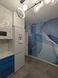 Кухня синьо-біла МДФ фарбований глянець з пеналом та вбудованою микрохвильовкою 2000 фото 13