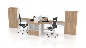 Комплект офісних меблів FLASHNIKA Simpl 6 (4600мм x 1250мм x 1446мм) 14514 фото