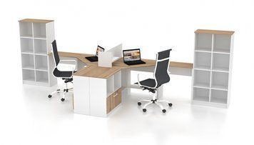 Комплект офісних меблів FLASHNIKA Simpl 5 (4600мм x 1600мм x 1446мм) 14513 фото