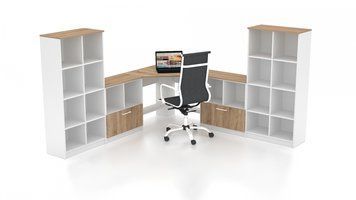 Комплект офісних меблів FLASHNIKA Simpl 25 (2300мм x 2300мм x 1446мм) 14539 фото
