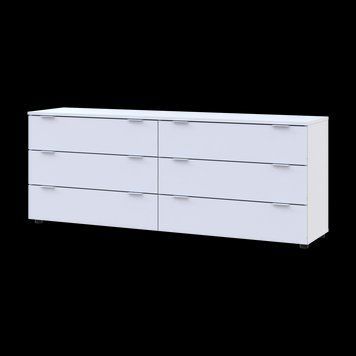 Комод Doros Рон 9 Білий 6 Шухлядок 160х38х62 (41516175) 41516175 фото