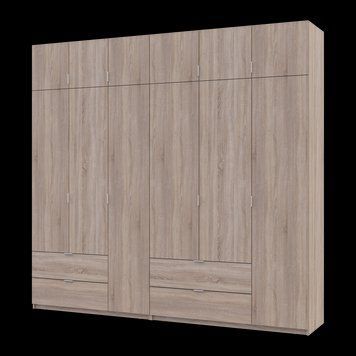 Розпашна Шафа для одягу Doros Лукас Дуб сонома 3+3 ДСП 255х50х240 (42005111) 42005111 фото