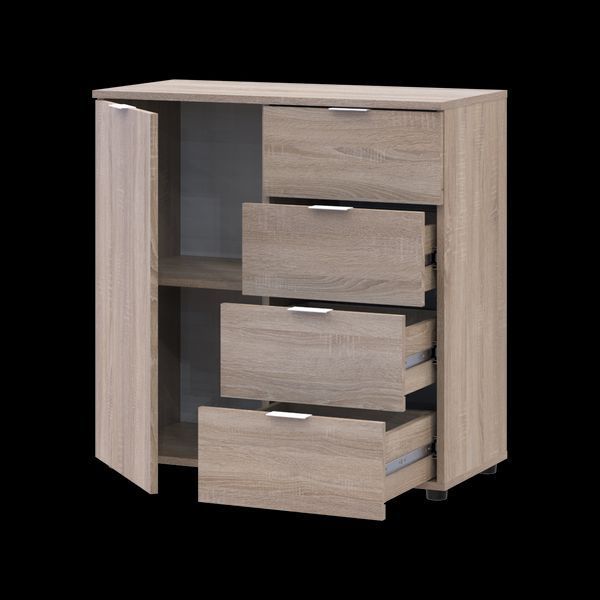 Комод Doros Рон 1 1 фасад 4 шухляди Дуб сонома 80х38х81 (41516294) 41516294 фото
