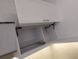 Кухня біла фарбована з Aventos Blum, шафа з фрезеруванням на котел, шафа вбудований на кухні 1512 фото 18