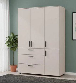 Шафа для одягу Doros Торн Кашемір 3 ДСП/3Ш (полиці) 135х51.6х200 (44900498) 44900498 фото
