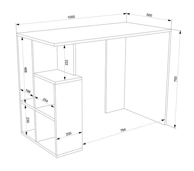 Комп'ютерний стіл FLASHNIKA LEGA 40 (1000мм x 500мм x 750мм) 13380 фото
