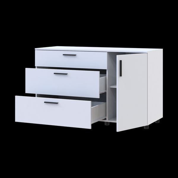 Комод Doros Торн Білий 3Ш/1Д 135х51.6х80 (41510181) 41510181 фото