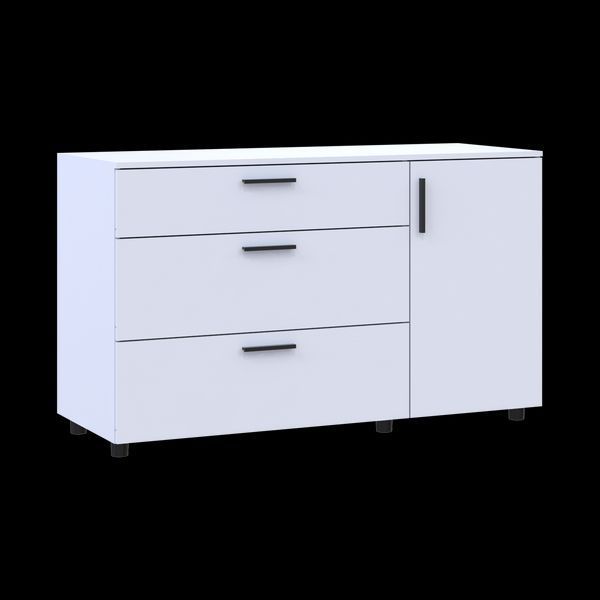 Комод Doros Торн Білий 3Ш/1Д 135х51.6х80 (41510181) 41510181 фото