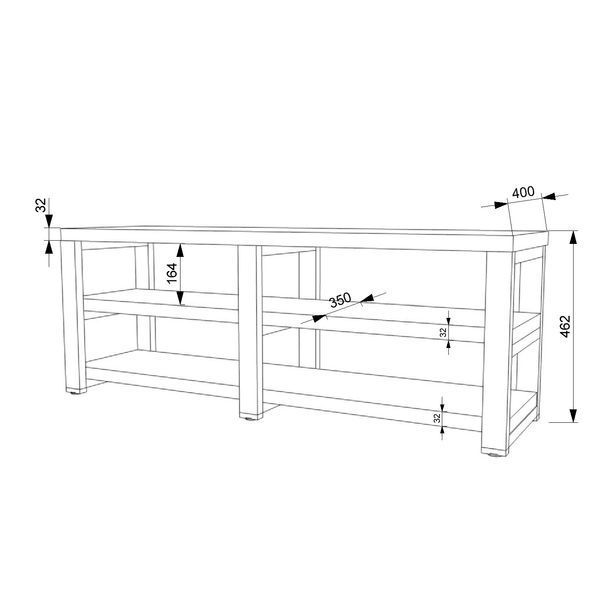Тумба ТВ ЛОФТ FLASHNIKA ТВЛ-3 (900мм x 400мм x 466мм) 15304_34362 фото