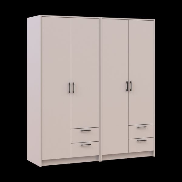 Шафа для одягу Doros Ронді Кашемір 2+2 ДСП 164х52х195 (42005616) 42005616 фото