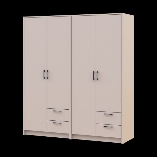 Шафа для одягу Doros Ронді Кашемір 2+2 ДСП 164х52х195 (42005616) 42005616 фото