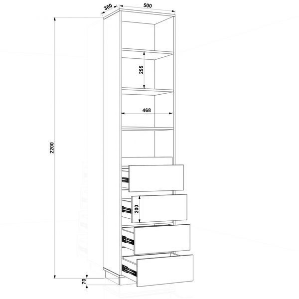 Шафа розпашна FLASHNIKA HOLD №6 (500мм x 380мм x 2200мм) 17149 фото