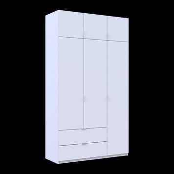Розпашна Шафа для одягу Doros Лукас Білий 3ДСП 135х50х240 (80737800) 80737800 фото