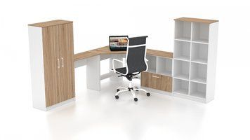 Комплект офісних меблів FLASHNIKA Simpl 27 (2300мм x 2300мм x 1446мм) 14542 фото
