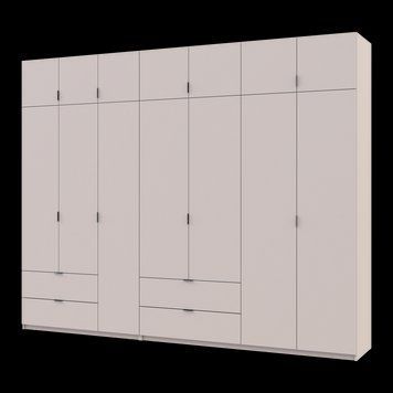 Розпашна Шафа для одягу Doros Лукас Кашемір 3+4 ДСП 300х50х240 (42005132) 42005132 фото