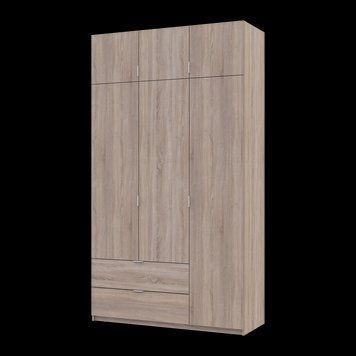 Розпашна Шафа для одягу Doros Лукас Дуб Сонома 3ДСП 135х50х240 (80737803) 80737803 фото