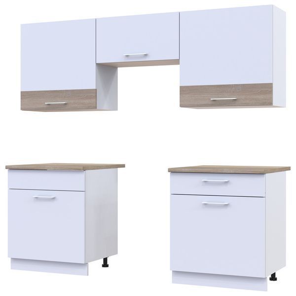 Кухня Лея Doros 1.8 м Білий/Дуб Сонома ДСП 180х60х250 (81000010) 81000010 фото