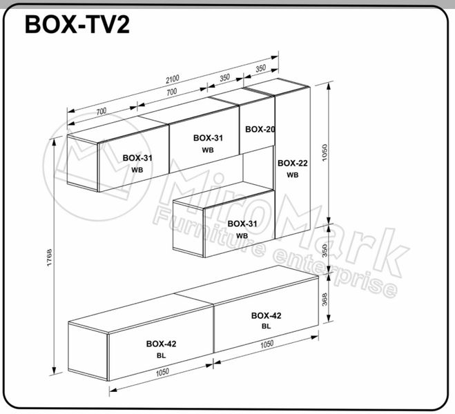 Вітальня BOX-TV2 1651 фото