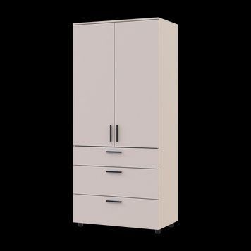 Шафа для одягу Doros Торн Кашемір 2 ДСП/3Ш (полиці) 90х51.6х200 (44900450) 44900450 фото