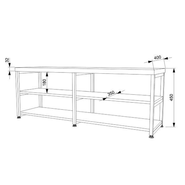 Тумба ТВ ЛОФТ FLASHNIKA ТВЛ-2 (800мм x 400мм x 466мм) 15303 фото