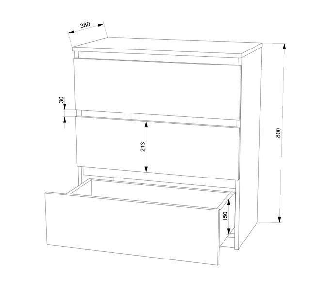 Комод FLASHNIKA 1 (ДСП) (700мм x 380мм x 785мм) 14936_38679 фото
