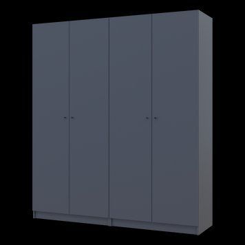 Шафа для одягу Doros Промо Антрацит 2+2 ДСП 180х48х204 (42005333) 42005333 фото