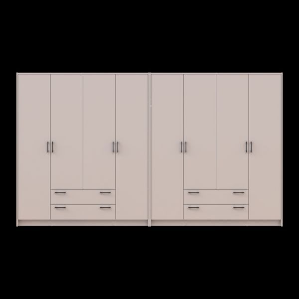 Шафа для одягу Doros Ронді Кашемір 4+4 ДСП 320х52х195 (42005626) 42005626 фото