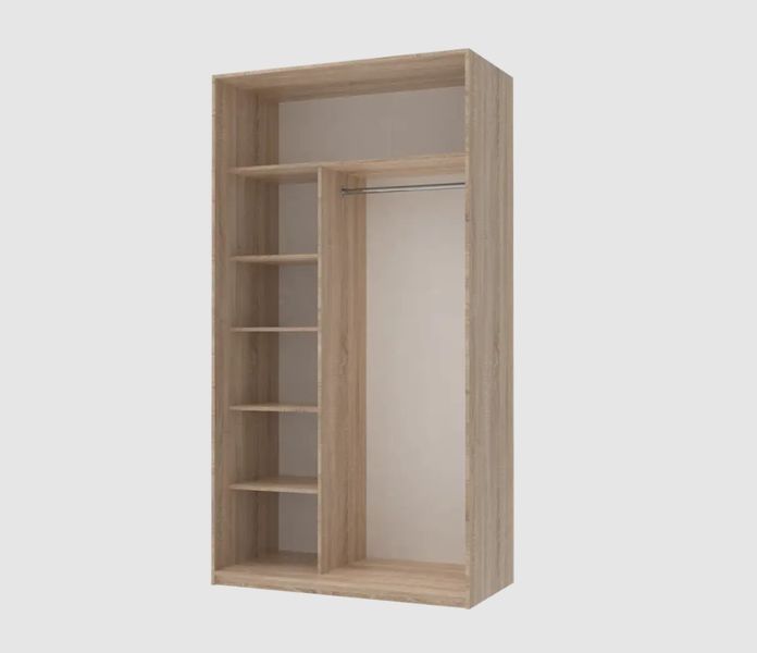 Шафа купе Doros Сіті Лайт Дуб Cонома 1 ДСП / 1 Дзеркало 120х60х225 (42002035) 42002035 фото