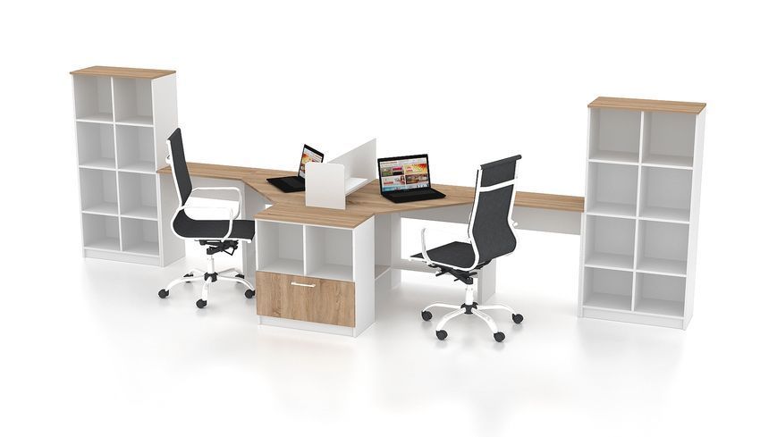 Комплект офісних меблів FLASHNIKA Simpl 7.1 (4600мм x 1250мм x 1466мм) 15174 фото