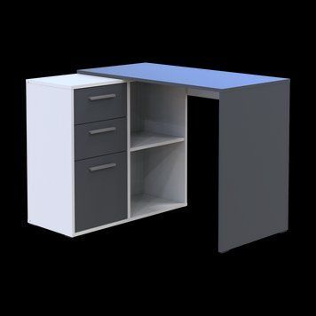 Офісний стіл Doros T8 Білий/Графіт 100х83х75 (41516125) 41516125 фото