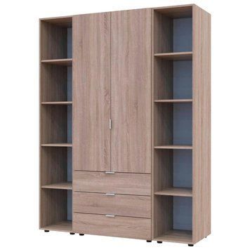 Комплект Doros Гелар з 2 Етажерками Дуб Сонома 2 ДСП 153.9х49.5х203.4 (42005045) 42005045 фото