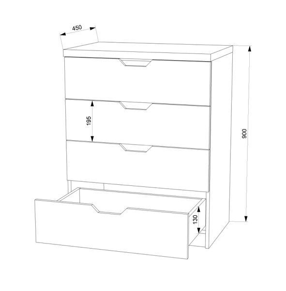 Комод FLASHNIKA 5 (ДСП) (700мм x 450мм x 926мм) 15079_38691 фото