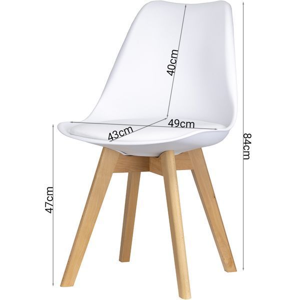 Стілець Doros Бін Білий 49х43х84 (84110001) 84110001 фото