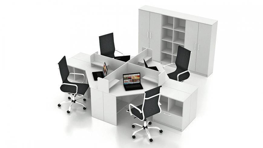 Комплект офісних меблів FLASHNIKA Simpl 18 (3200мм x 1800мм x 1446мм) 14530 фото