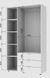 Розпашна Шафа для одягу Doros Гелар комплект Білий 3+4 ДСП 271,2х49,5х203,4 (42002120) 42002120 фото 4
