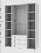 Розпашна Шафа для одягу Doros Гелар комплект Білий 4+4 ДСП 310х49,5х203,4 (42002121) 42002121 фото 6
