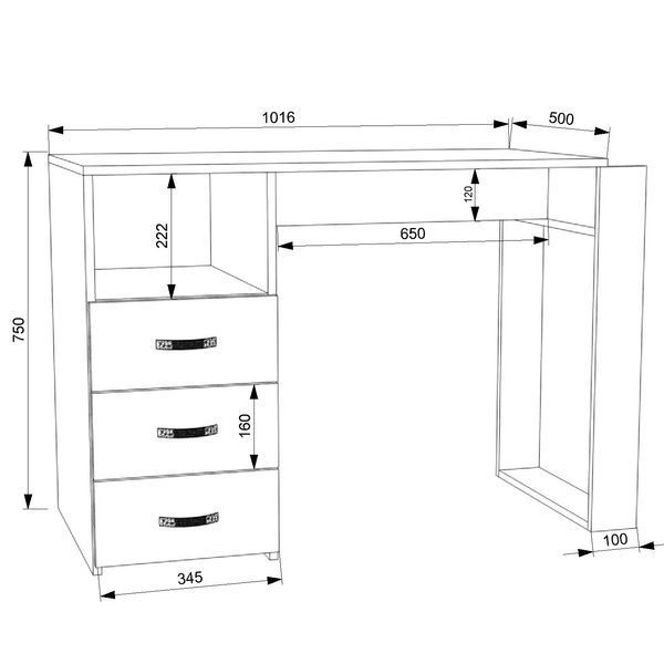Комп'ютерний стіл FLASHNIKA LEGA 62 (1100мм x 500мм x 750мм) 19190 фото