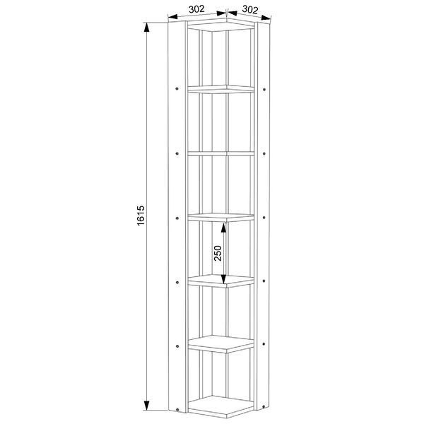 Стелаж FLASHNIKA D4 (302мм x 302мм x 1615мм) 19236 фото