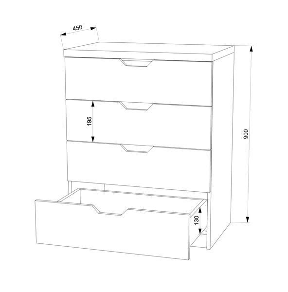 Комод FLASHNIKA 5 (МДФ) (700мм x 450мм x 926мм) 19453_38815 фото