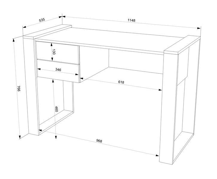 Комп'ютерний стіл FLASHNIKA LEGA 35 (1148мм x 535мм x 766мм) 13375 фото