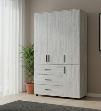 Шафа для одягу Doros Торн Сосна Натті 3 ДСП/3Ш (полиці) 135х51.6х200 (44900482) 44900482 фото