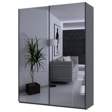 Шафа купе Doros G-Caiser Графіт 2 Дзеркала 180х60х240 (42005012) 42005012 фото