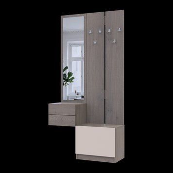 Передпокій Doros Сола 2+3 Канноло/Кашемір ДСП / дзеркало 105х40х215 (42005234) 42005234 фото