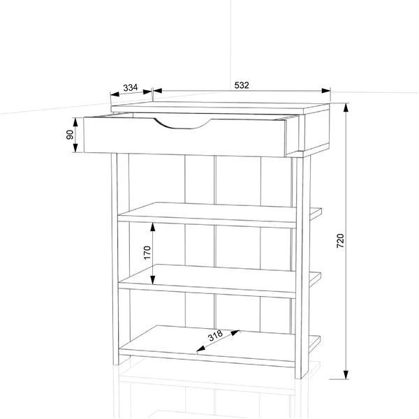 Тумба для взуття FLASHNIKA ТДВ-7 (532мм x 334мм x 720мм) 19030 фото