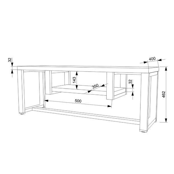 Тумба ТВ ЛОФТ FLASHNIKA ТВЛ-5 (1500мм x 400мм x 466мм) 15306_34382 фото