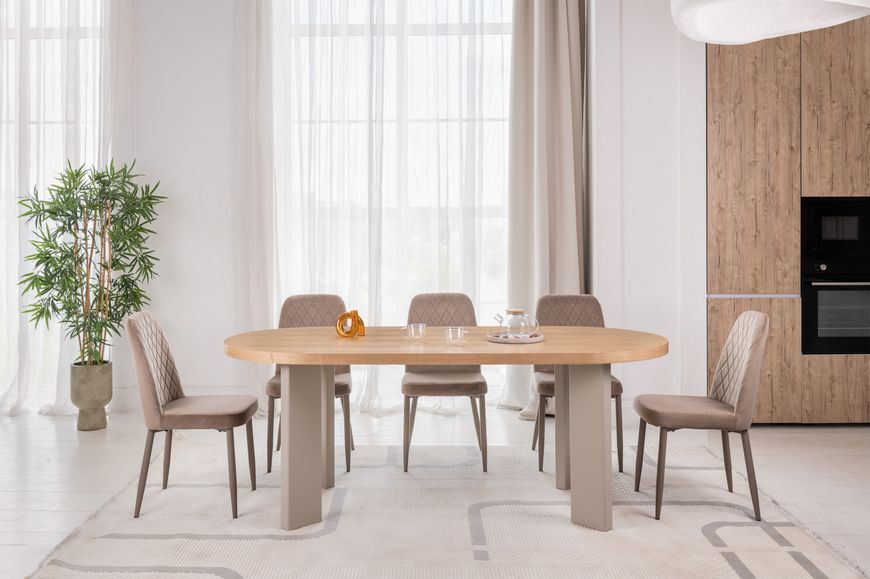 Стіл шпоноване МДФ Нікколо TM-236 ясень + теплий пісок 6252 фото