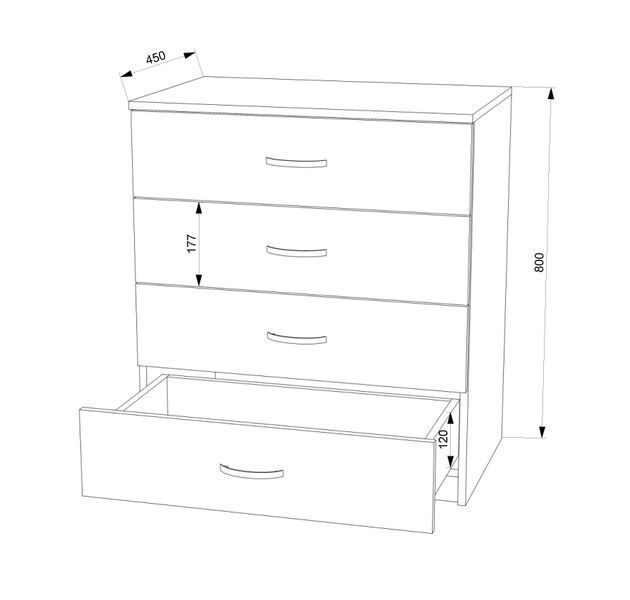 Комод FLASHNIKA 8 (ДСП) (900мм x 450мм x 836мм) 10377_38695 фото