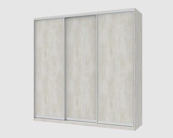 Шафа купе Doros Сіті Лайт Біле дерево 3 ДСП 225х60х225 (42002005) 42002005 фото
